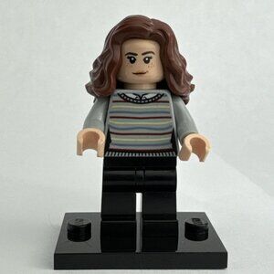 Lego Hermione Granger Minifigure w Base Striped Sweater Black Legs 75967 hp234